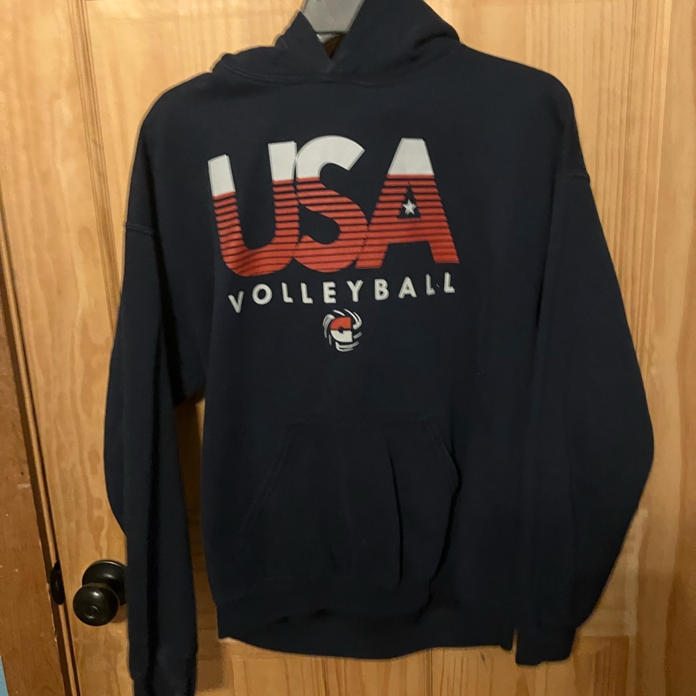 Gildan Navy USA Volleyball Hoodie